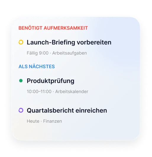 Oriio Focus-Widget auf dem Home-Bildschirm